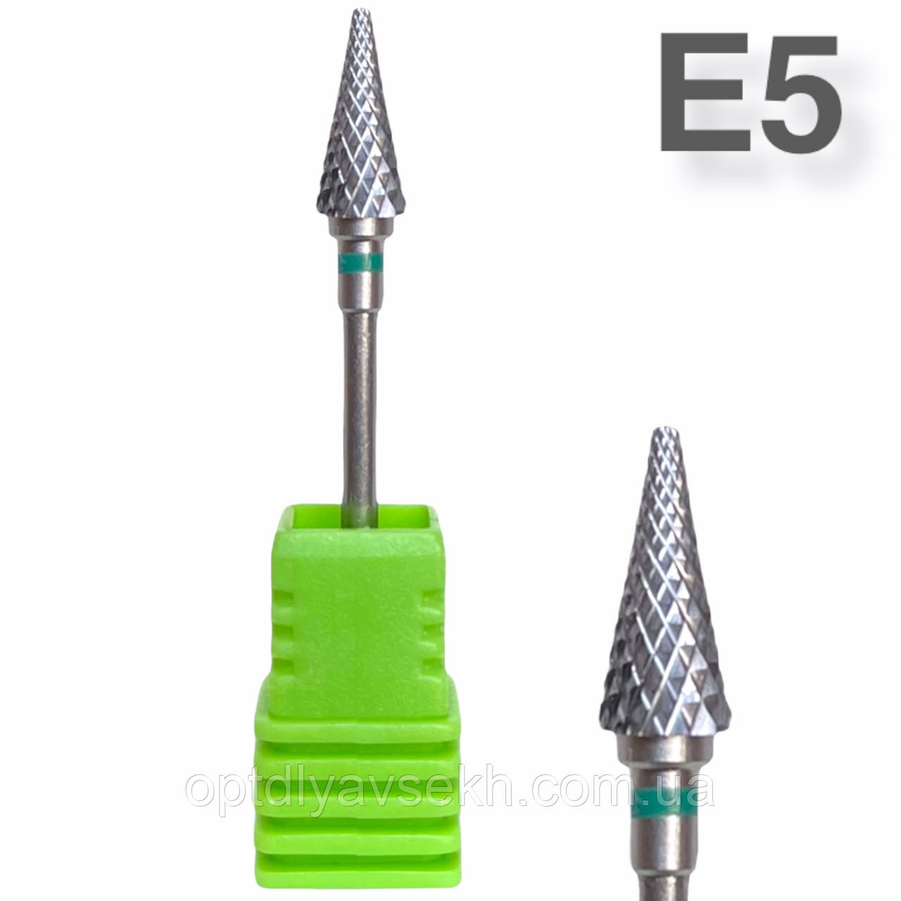 Насадка для фрезера твердосплавна (для манікюру і педикюру) Зелений E5