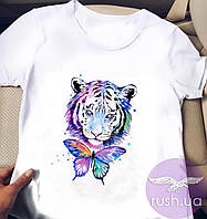 Женская футболка с красивым тигром