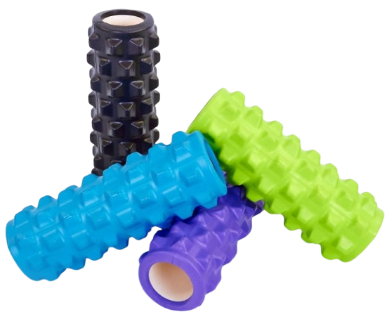 Ролер масажний рельєфний Grid Rumble Yoga Roller 10*31 см для йоги, фітнесу та масажу (FI-5394)