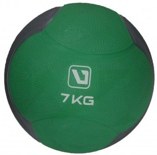 Медбол LiveUp MEDICINE BALL 7 кг твердий гумовий для реабілітації та фітнесу (LS3006F-7)