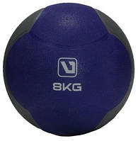 Медбол LiveUp MEDICINE BALL 8 кг твердый резиновый для реабилитации и фитнеса (LS3006F-8)