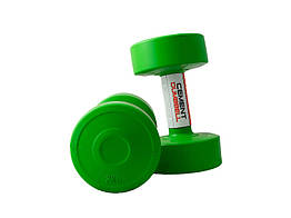 Гантелі LiveUp Cement Dumbell 2 кг з пластиковим покриттям (LS2003-2)