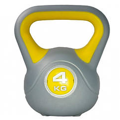 Гиря 4 кг пластикова насипна LiveUp PLASTIC KETTEL BELL (LS2047-4)