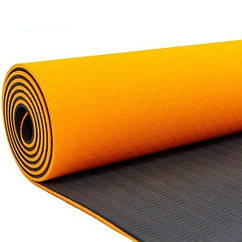 Фітнес килимок-мат LiveUp TPE YOGA MAT 4 мм для йоги та фітнесу (LS3237-04о)