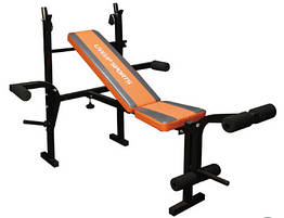 Лава для жиму LiveUp FITNESS WEIGHT BENCH, макс. навантаження 100 кг, на м'язи рук, грудей і ніг