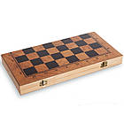 Набір шахи, шашки, нарди 3 в 1, дерев'яні, дошка 29x29 см (S3029), фото 6