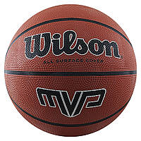 Мяч баскетбольный Wilson MVP размер 6 резиновый для улицы-зала коричневый (WTB1418XB06)