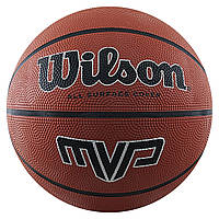 Мяч баскетбольный Wilson MVP размер 7 резиновый для улицы-зала коричневый (WTB1419XB07)