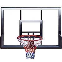 Щит баскетбольный игровой Basketball Hoop 120х80 см с кольцом 45 см и сеткой (S008S)