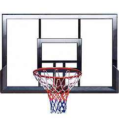 Щит баскетбольний ігровий Basketball Hoop 120х80 см з кільцем 45 см і сіткою (S008S)