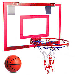 Міні-щит баскетбольний Basketball MiniHoop 46х30,5 см з кільцем 23 см і сіткою (4630L)