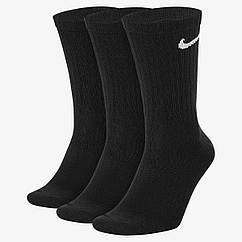 Шкарпетки спортивні Nike Everyday Lightweight Crew 3 пари чорні (SX7676-010)