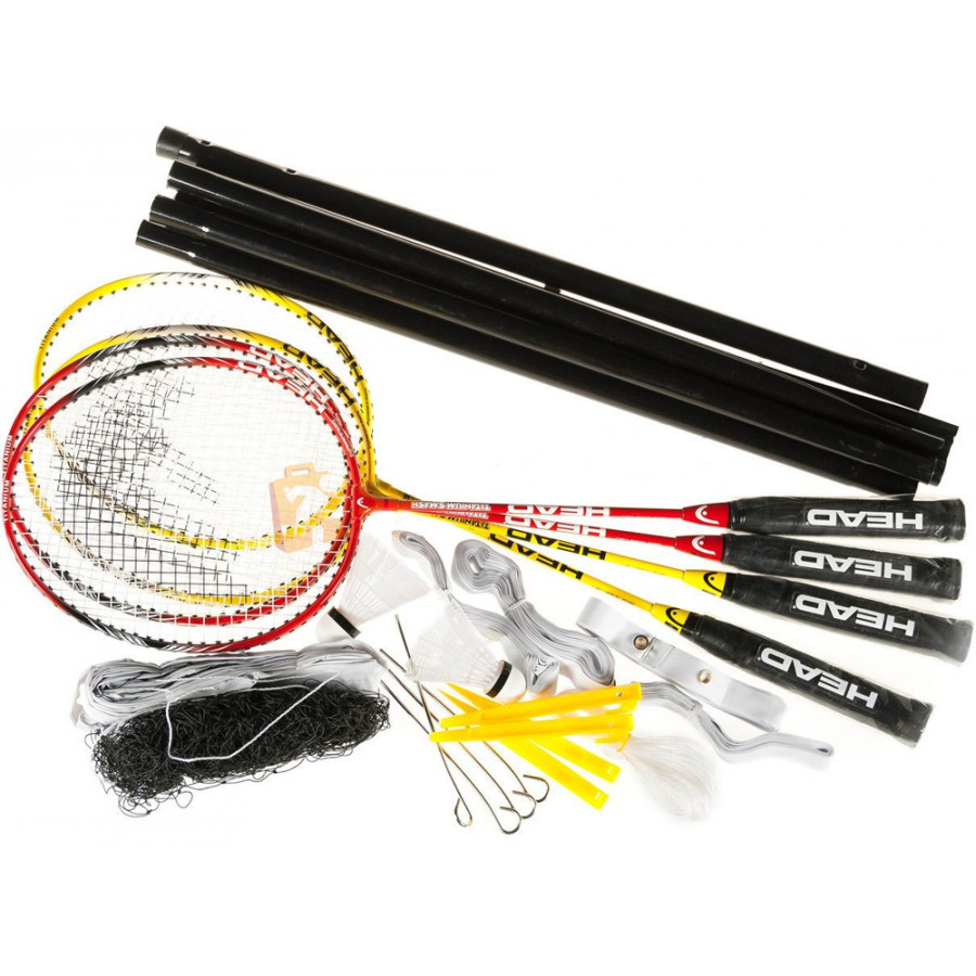 Набор для игры в бадминтон Head Leisure Kit 4 bm set (ракетки, 3 волана, сетка, стойки, разметка) - фото 3 - id-p1456143365