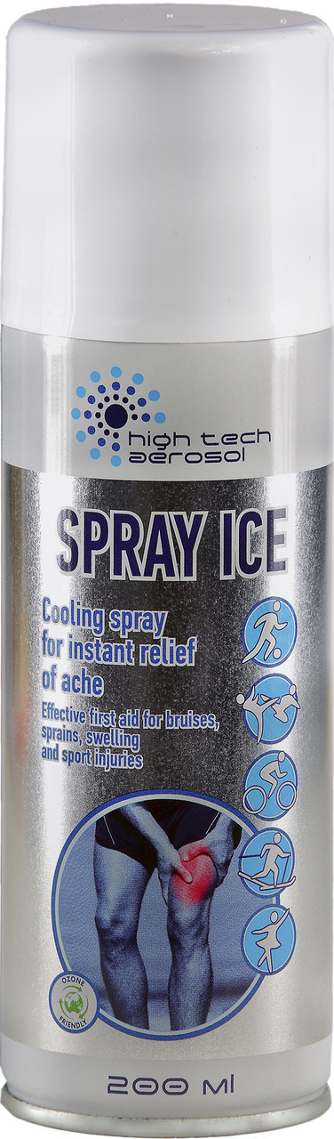 Заморожування спортивне (охолоджувальний спрей) проти травм, гематом і набряків HTA SPRAY ICE 400 ml UR (балон-спрей)