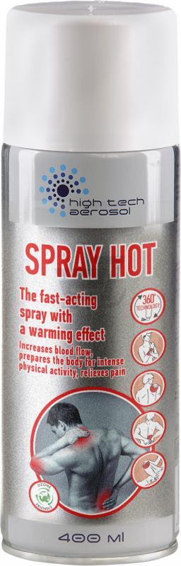 Спрей розігріваючий швидкодіючий Spray Hot 400 мл для розігріву і розслаблення м'язів