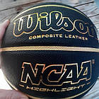 М'яч баскетбольний Wilson NCAA Hightlight 295 розмір 7, композитна шкіра, для гри зал-вулиця, чорний, фото 4