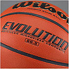 М'яч баскетбольний Wilson Evolution композитна шкіра розмір 6 (WTB0586XBEMEA-1), фото 6