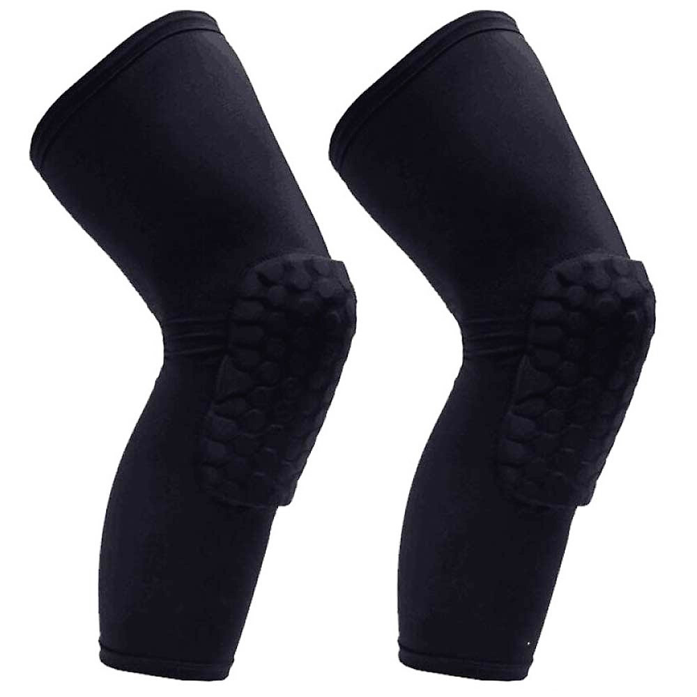 Наколінники баскетбольні захисні 2 шт. Basketball Knee Pads Pro S-XL спандекс-нейлон чорний (BC-5665)