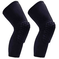 Наколінники баскетбольні захисні 2 шт. Basketball Knee Pads Pro S-XL спандекс-нейлон чорний (BC-5665)