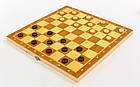 Набір шахи, шашки, нарди 3 в 1 дерев'яні, дошка 34x34 см (W7723), фото 6