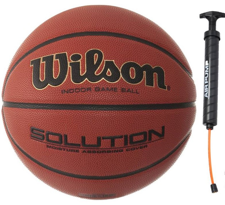 М'яч баскетбольний Wilson Solution FIBA BBALL розмір 7 композитна шкіра коричневий (B0616X)