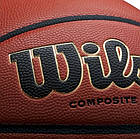 М'яч баскетбольний Wilson NCAA R BALL GAME розмір 7 композитна шкіра коричневий (WTB0730XDEF), фото 4