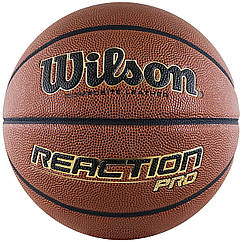 М'яч баскетбольний Wilson Reaction Pro 28,5" розмір 6 композитна шкіра коричневий (WTB10138XB06)