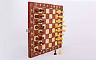 Набір шахи, шашки, нарди 3 в 1 дерев'яні з магнітом 29x29 см (W7702H), фото 6