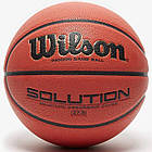 М'яч баскетбольний Wilson SOLUTION розмір 5 композитна шкіра коричневий професійний (B0676X), фото 3