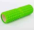 Ролик-валик Grid Spine Roller EVA 13х45 см для йоги, фітнесу, пілатесу, масажу (FI-6674), фото 3
