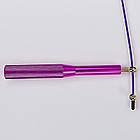 Скакалка швидкісна Кроссфіт з підшипником і сталевим тросом (алюмінієві ручки з насічкою,довжина 3 м, d - 3мм), фото 5