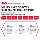 Наколінники баскетбольні McDavid Hex Knee Pads 6440 захисні компресионные розмір M чорні 2 шт. (6440), фото 4