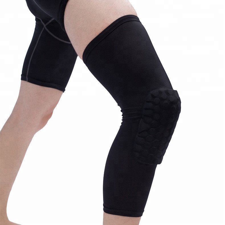 Наколенник баскетбольный защитный Basketball Knee Pads Pro S-XL спандекс-нейлон черный (BC-5665) M - фото 1 - id-p1456144402