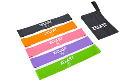 Фітнес-гумки еспандери ZELART Mini Bands 600x50 мм набір 5 шт. (товщина: 0,4 мм, 0,6 мм, 0,8 мм, 1 мм, 1,2 м)