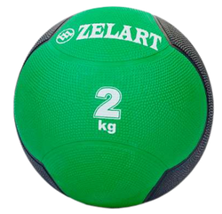 Медбол Zelart Medicine Ball 2 кг твердий гумовий (FI-5121-2)