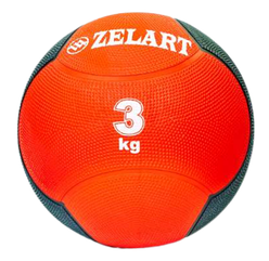 Медбол Zelart Medicine Ball 3 кг гумовий твердий (FI-5121-3)