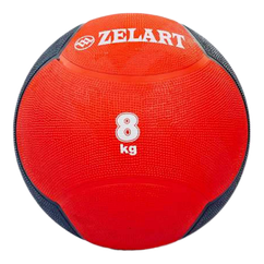 Медбол Zelart Medicine Ball 8 кг твердий гумовий (FI-5121-8)