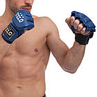 Рукавиці для змішаних єдиноборств MMA шкіряні VELO (р-р S-XL, кольори в асортименті), фото 5