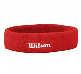 Пов'язка спортивна на голову Wilson Headband для фітнесу та спорту червоний (WR5600190)