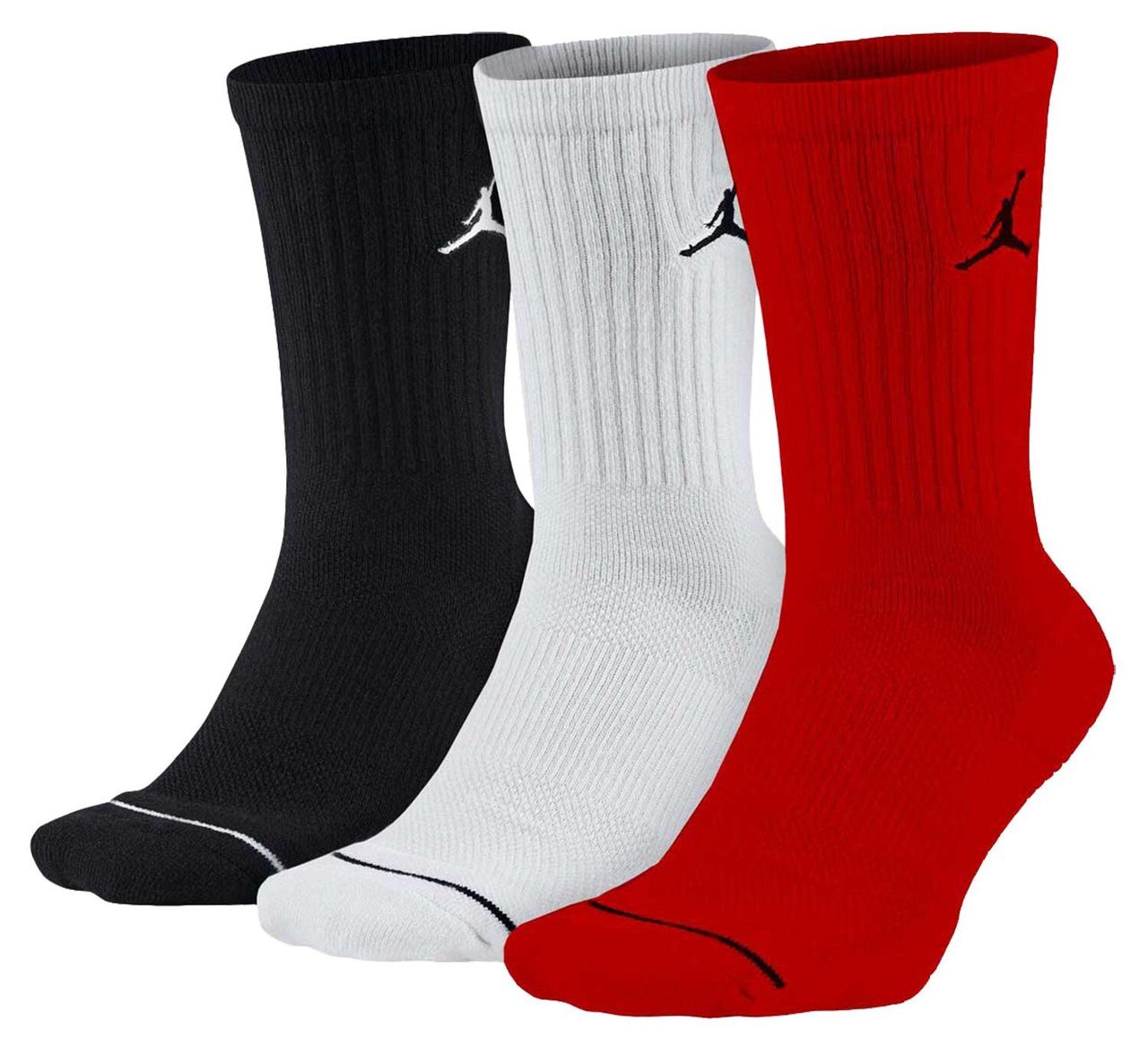 Шкарпетки баскетбольні спортивні Nike Jordan Jumpman Crew 3 пари (DX9632-902)