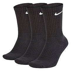 Шкарпетки спортивні Nike Everyday Cushion Crew 3 пари чорний (SX7664-010)