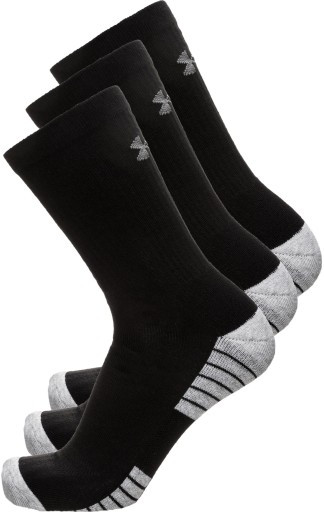 Шкарпетки спортивні Under Armour Heatgear Tech Crew 3 пари чорні (1312341-001)