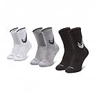 Шкарпетки баскетбольні Nike Everyday Max Cush Crew 3 пари чорний-білий-сірий (CN0789-902), фото 4