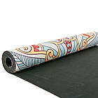 Килимок для йоги і фітнесу Zelart Yogamat двошаровий 3 мм замшевий, каучук (FI-5662-46), фото 4