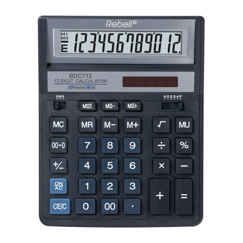 Калькулятор Rebell BDC-712 BL BX бухгалтерський 12р.