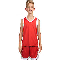 Форма баскетбольна дитяча Basketball Uniform червоно-білий (LD-8017T)