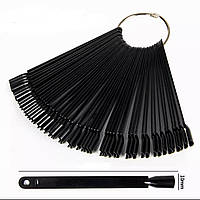 Палітра "Віяло" на 50 типс, "М'який квадрат", на кільці 12,3 см. Чорна