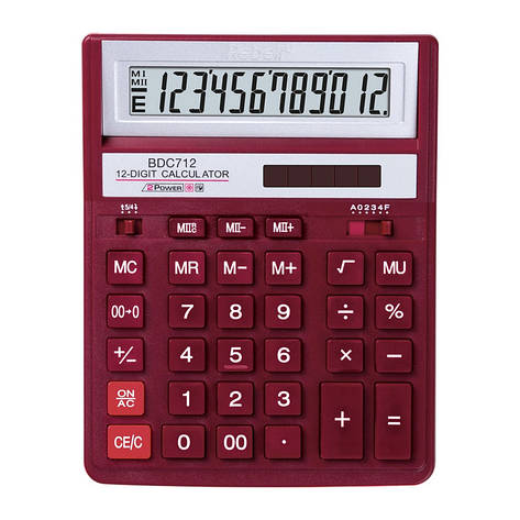 Калькулятор Rebell BDC-712 RD BX бухгалтерський 12р., фото 2
