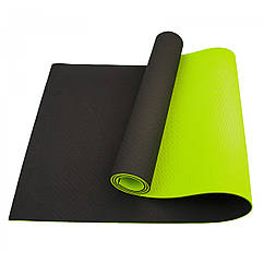 Фітнес-килимок Yoga Mat TPE 1,83мх0,61мх6мм для фітнесу, йоги, тренувань (MS-0613)