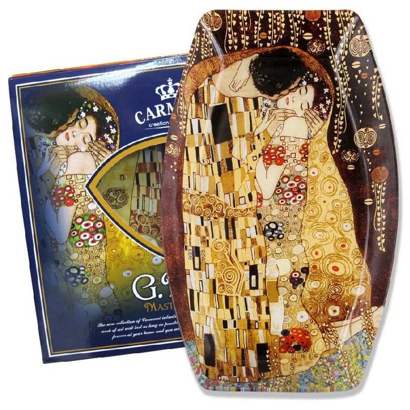 Тарелка декоративная Г.Климт  «Поцелуй» Carmani, 19,5х30 см (198-8041)